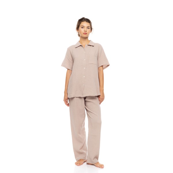 DRESS BUTTONED SUMMER NIGHTS - S - Skin