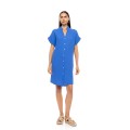 DRESS BUTTONED SUMMER NIGHTS - S - Indigo Blue