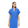 DRESS BUTTONED SUMMER NIGHTS - S - Indigo Blue