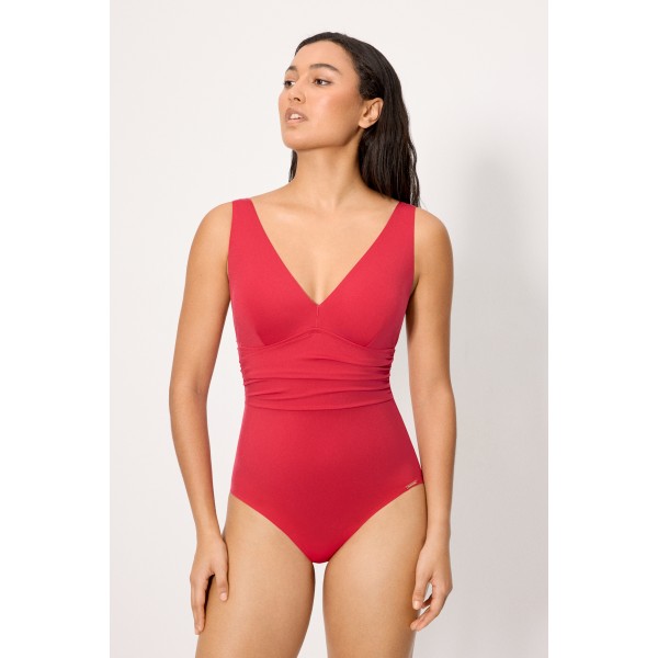 SHAPING SWIMSUIT - 035-DARK RED - 035-95, Cup B